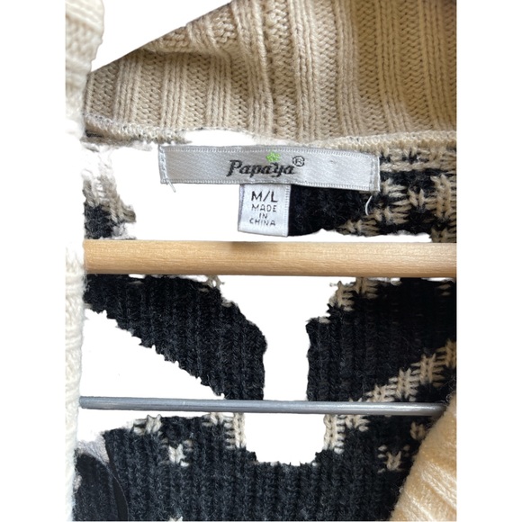 PAPAYA tribal fall sweater neutral Color’s size M/L. Super comfy - Picture 5 of 5